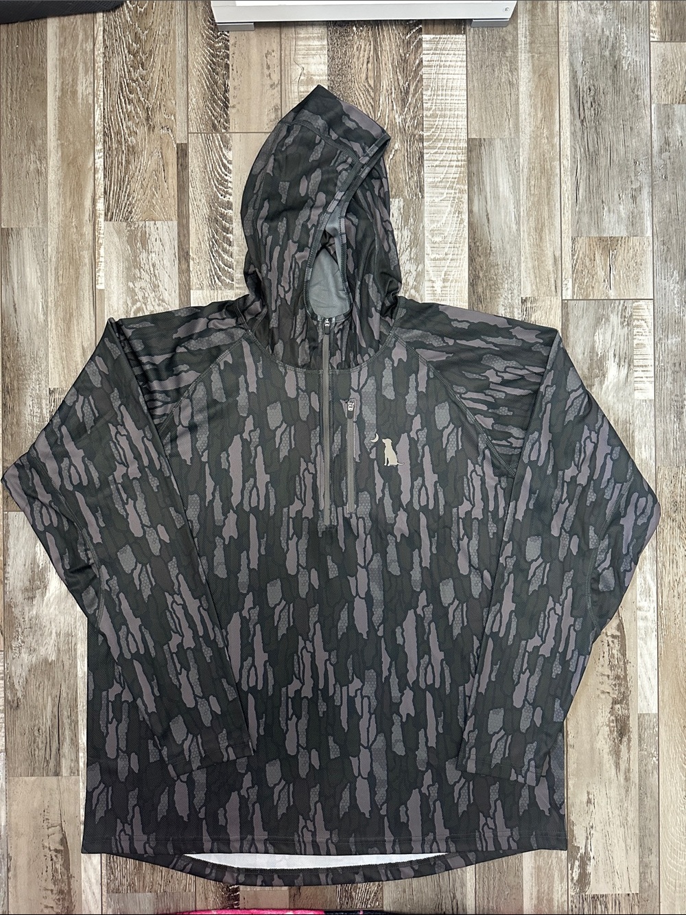 Local Boy Outfitters Men's Hooded Pullover - Black Camouflage